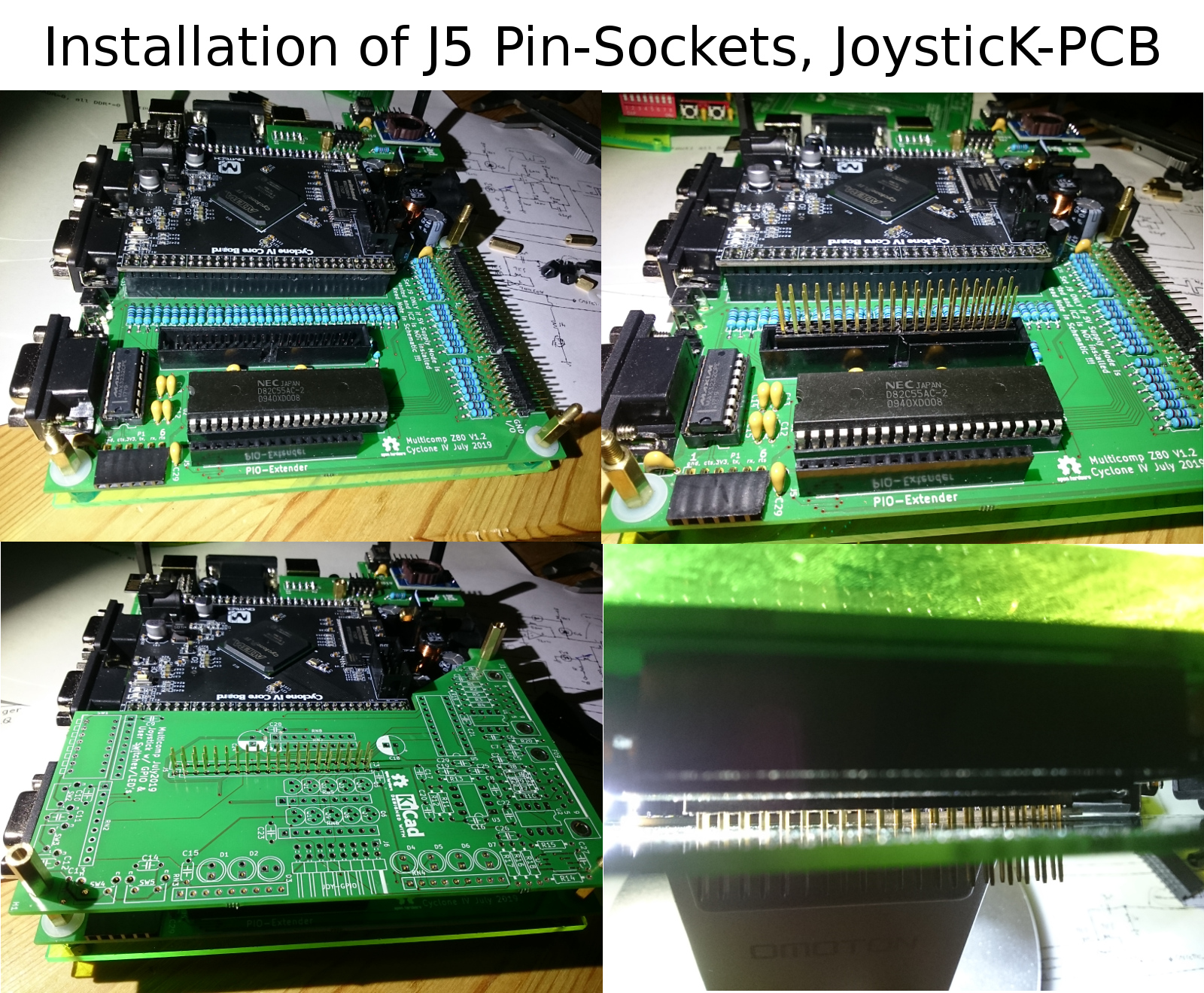 Joystick-PCB Installation of J5-Pin-Sockets in J6